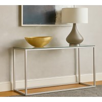 Консоль Hilton C 120х40 Прозорий/Срібний UkrLoft