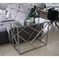 Консоль CF-3 Vetro прозрачний/хром, UkrLoft