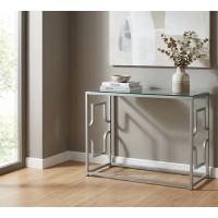 Журнальний стіл Versace C 80х40 Прозорий/Срібний UkrLoft