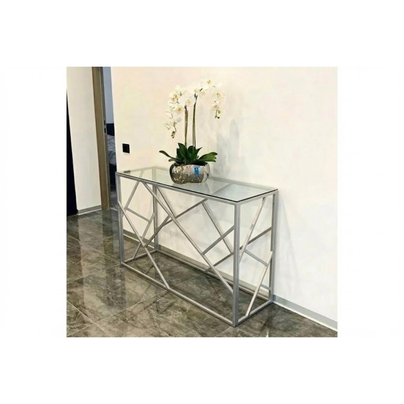 Журнальний стіл Escada C 70×40 Прозорий Срібний MSMLOFT