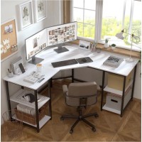 Г-подібний комп'ютерний стіл з металевою основою Haillee