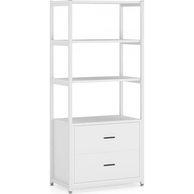 Стелаж Etagere 4-ярусний з 2 ящиками, білий