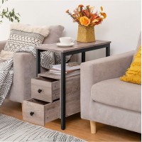 Table with drawer and open shelf for storage