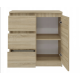 Комод  з 1 дверима та 3 шухлядами MSM — стильний лофт комод