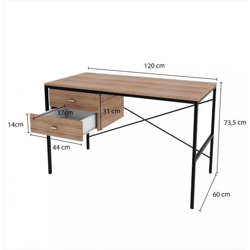 Стіл "Centro Estant" — 120 × 60 × 75 см, MSMLOFT