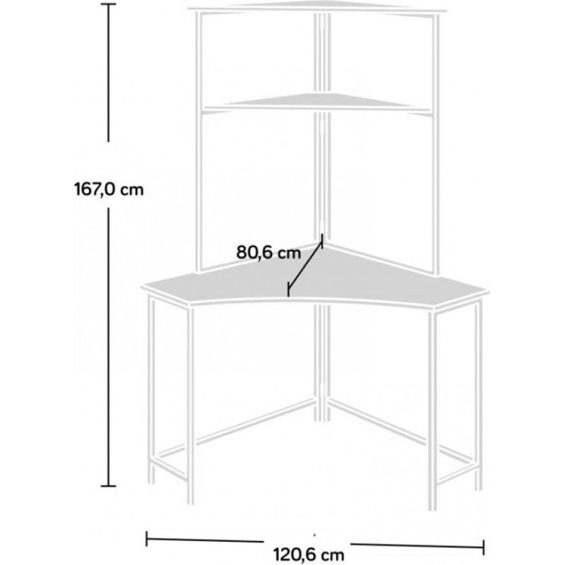 Кутовий стіл “Arturs” — 120,6×80,6×167 см