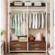 Стелаж-органайзер, вішалка для одягу з ящиками та полицями