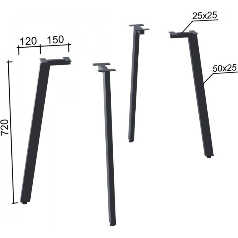 Стіл обідній Ленард — MSMLOFT (120×75,2×65)