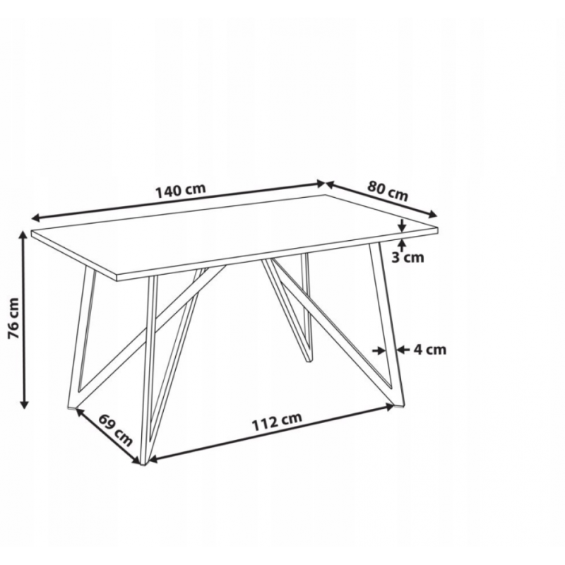 Кухонний обідній стіл (лофт)