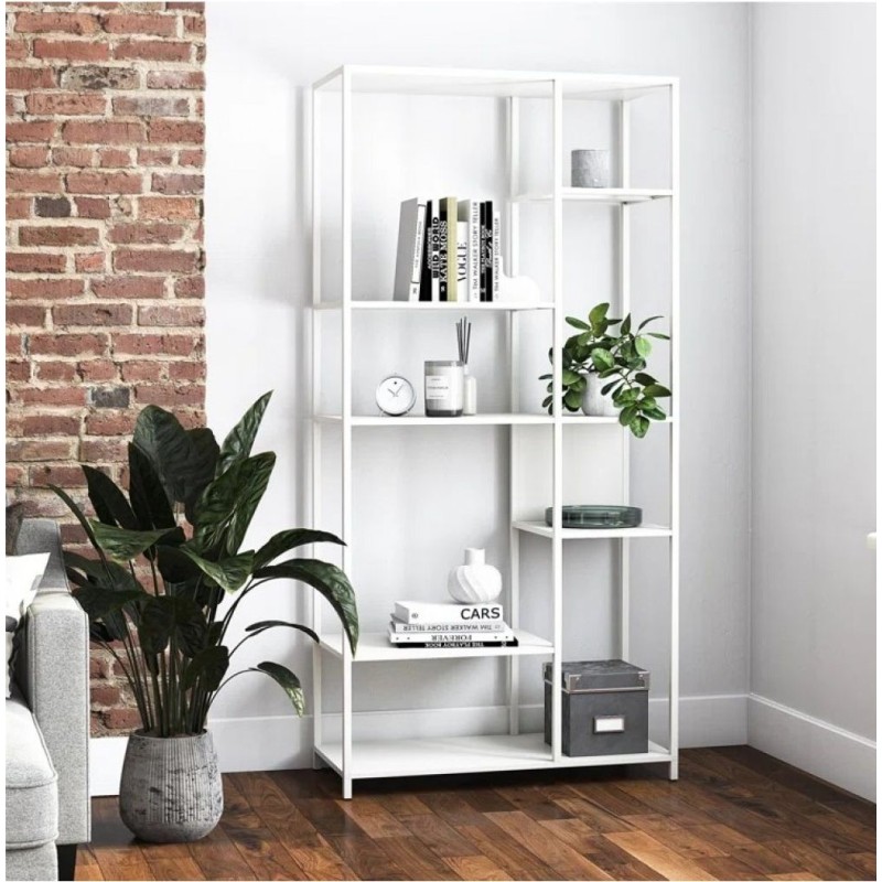 Стелаж Gioia — 185×80×40 см, світлий / темний