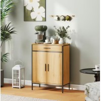 HOMCOM Bathroom Cabinet with Two Shelves and Large Drawer in Industrial Style