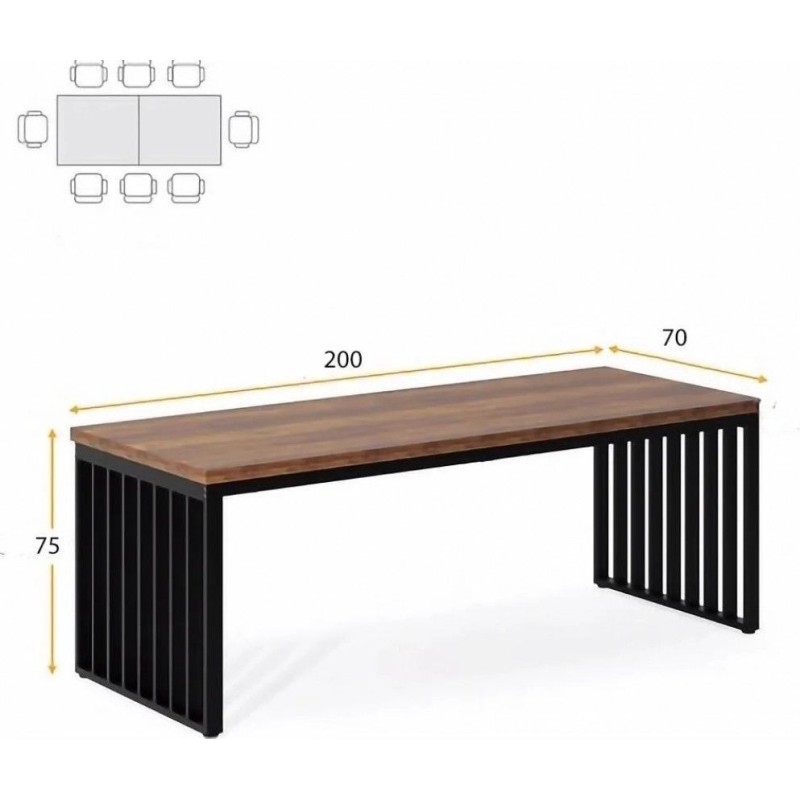 Стіл двомісний, мінімалістичний MSMLOFT