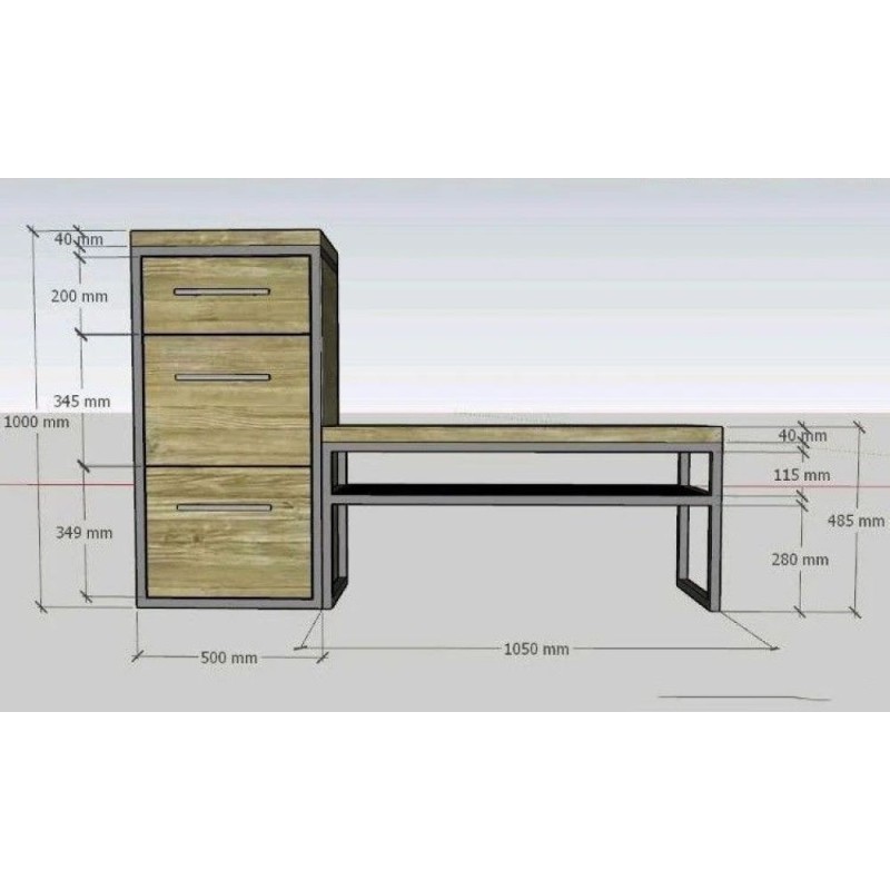 Гардеробна UkrLoft 100х155х30 мм