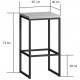 Стілець барний «Бервін» — лофт, метал/ДСП
