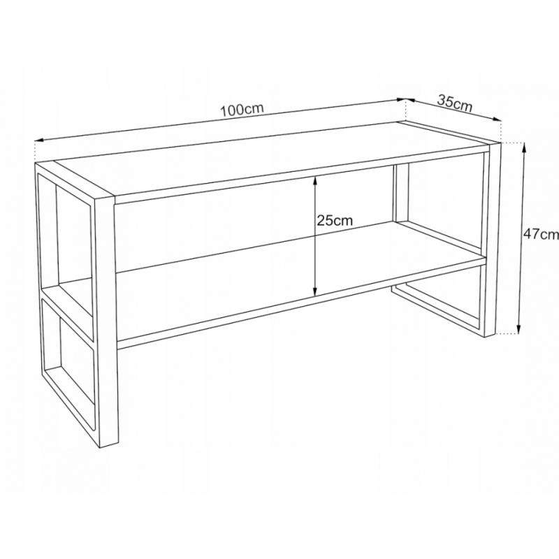 Тумба під телевізор Sonoma + біла — MSMLOFT