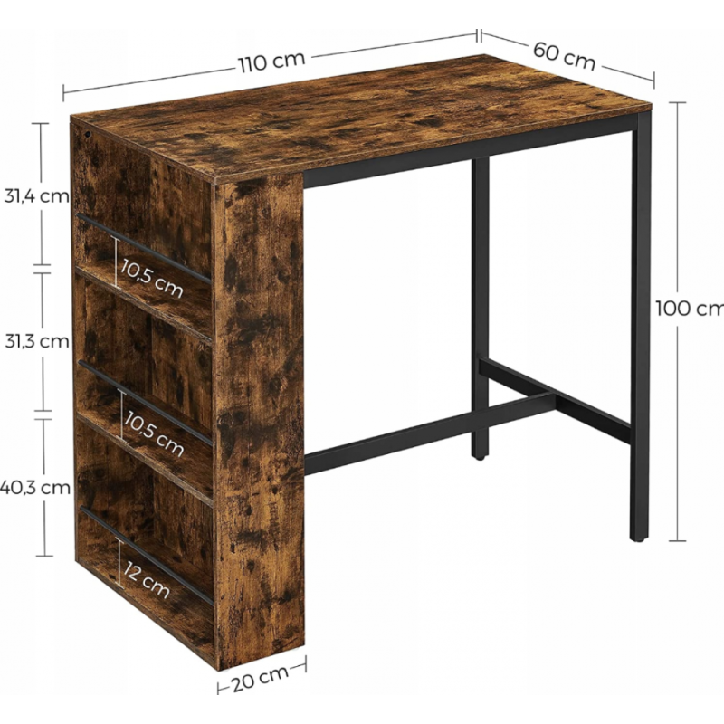 LOFT INDUSTRIAL kitchen table