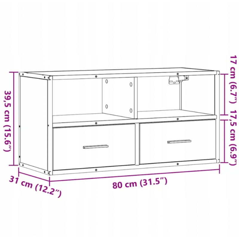 Тумба під телевізор — дуб Сонома