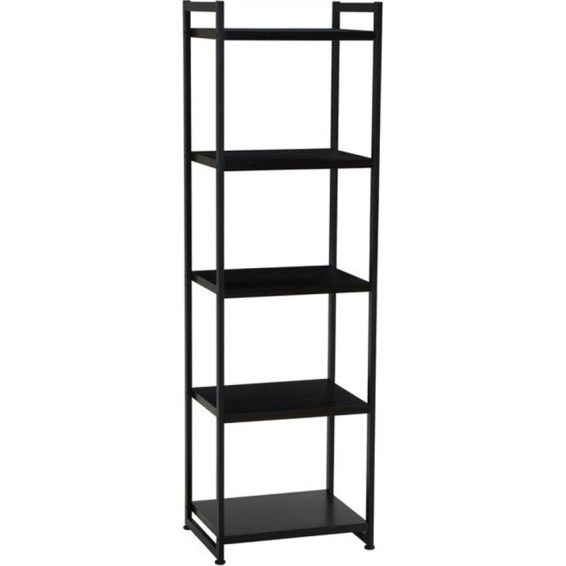 Стелаж MSMLOFT 5 полиць — чорний металевий каркас 150×45×35 см