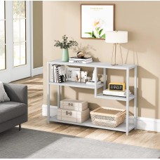 Стіл консольний у передпокої з поліцями для зберігання