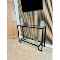 Металевий консольний стіл Hudson Glass