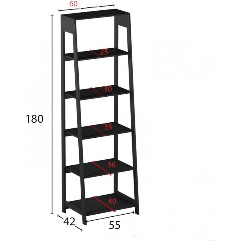 Стелаж Arjet 5-ярусний — 180×60×42 см