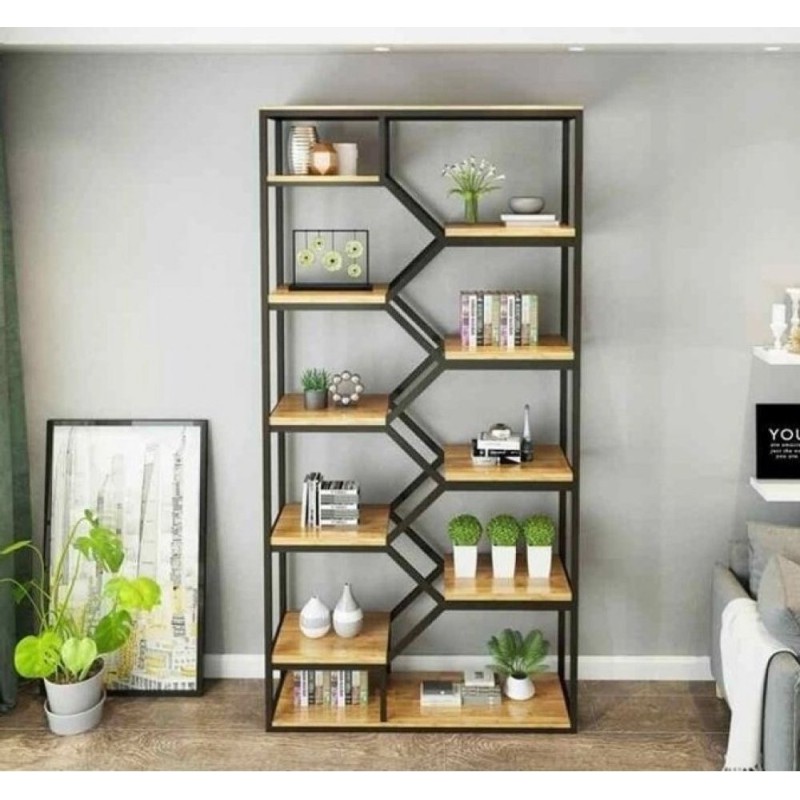 Витончений лофт‑стелаж з металевим каркасом та поличками з ДСП – ідеальне поєднання міцності і естетики