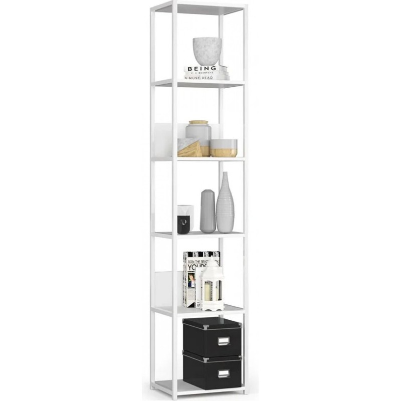 The Teglor 3X white shelf is a stylish organizer for home and office