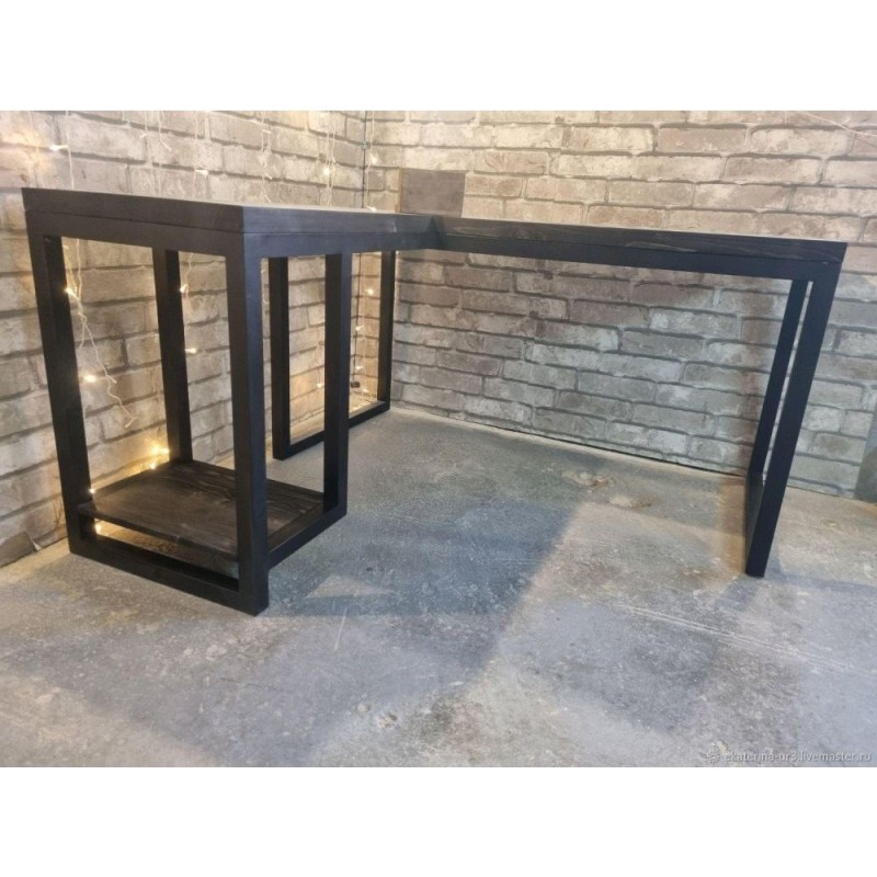 Кутовий стіл (сірий) — 140×50×75 см