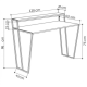 Стіл письмовий MSMLOFT з металевим каркасом — 120 × 60 × 75 см