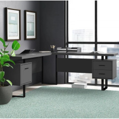 Робочий стіл L-форми, білий