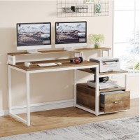 Стіл з полицями та ящиком для файлів