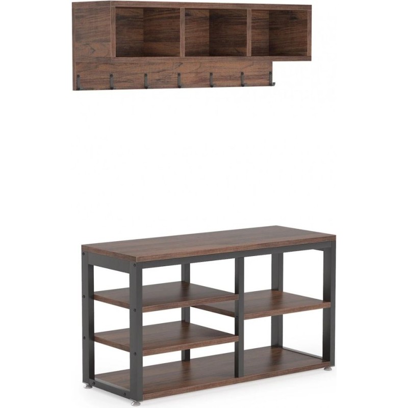 Вішалка для одягу 5 В 1 з настінною полицею