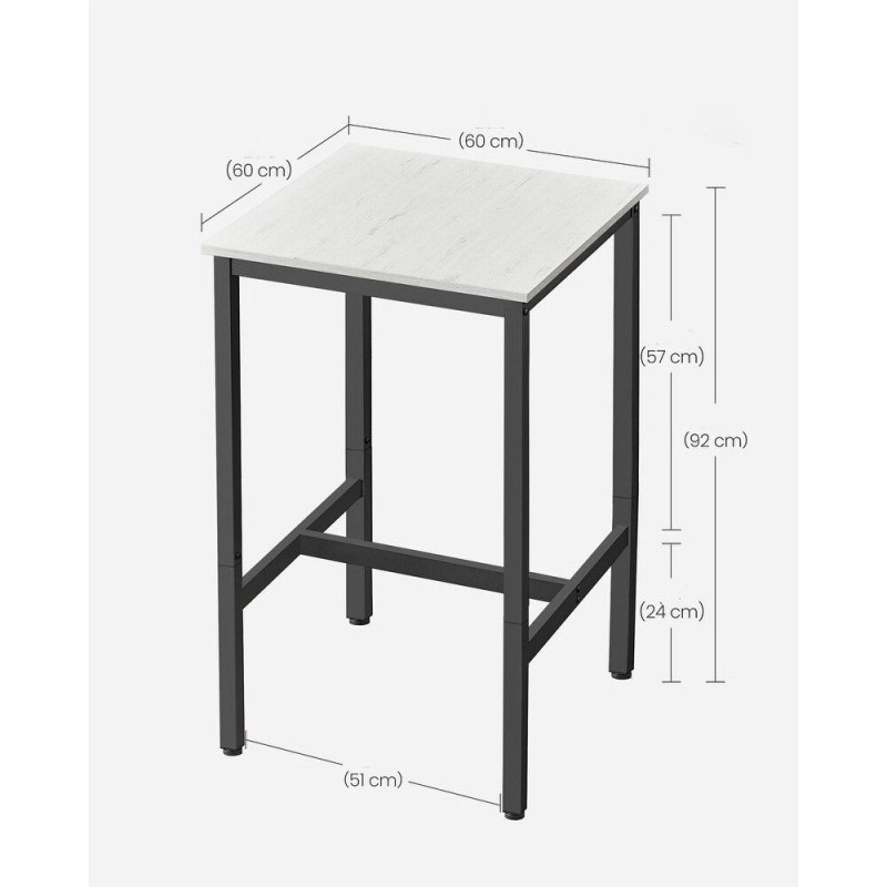 Барний стіл із металевим каркасом