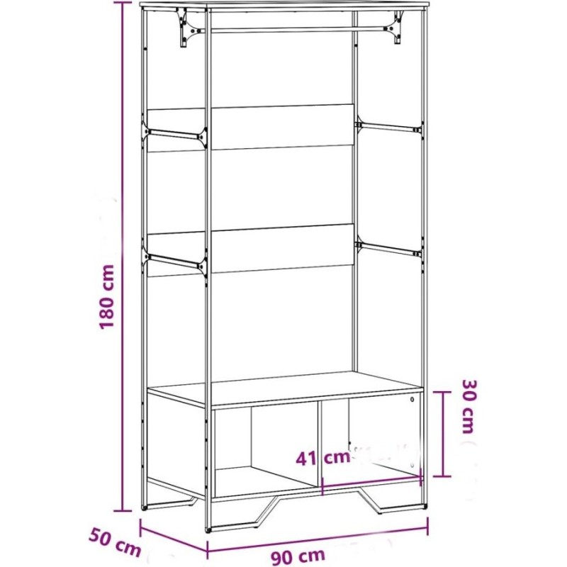 Стійка в передпокій, дуб сонома