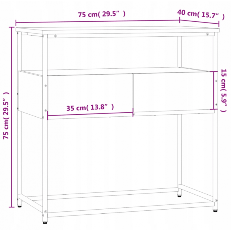 Консольний столик, чорний