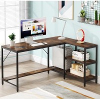 Стіл L-подібний з 3 висувними ящиками та полицями