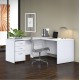 L-shaped desk Studio C ||| L-shaped leaf table Studio C - 152x180x76 cm, with drawers, privacy panel (UkrLoft) ||| The elegant StudioC L-shaped leaf table from UkrLoft: a roomy corner table with a privacy panel, cable management and an external filing cab