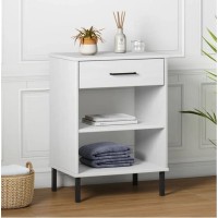 Storage console with metal legs