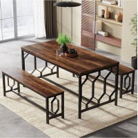 Kitchen breakfast table with 2 benches