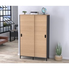 Шкаф офісний розсувний LS 1200-1900 антрацит, UkrLoft