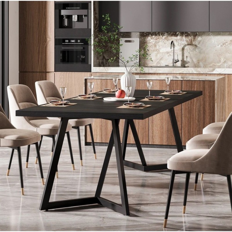 Прямокутний обідній кухонний стіл на 6–8 осіб