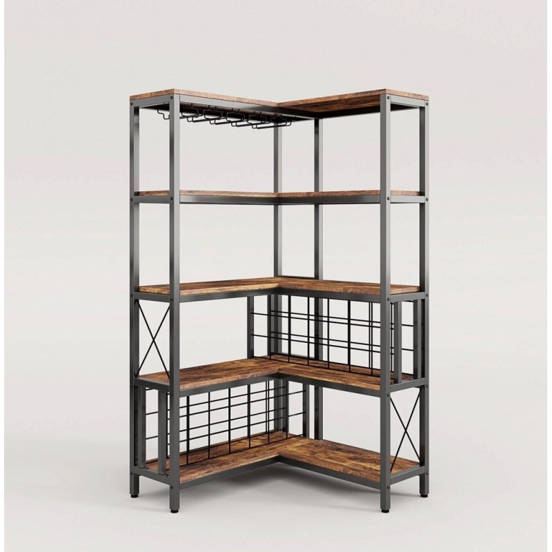 Кутовий барний барний для зберігання алкогольних напоїв і келихів