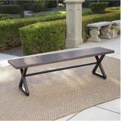 X Frame Outdoor Lounge Bench Hallway Stool