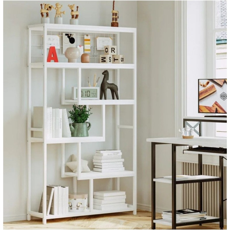 Геометричний стелаж MSM — великий 6-рівневий відкритий стелаж для дому та офісу