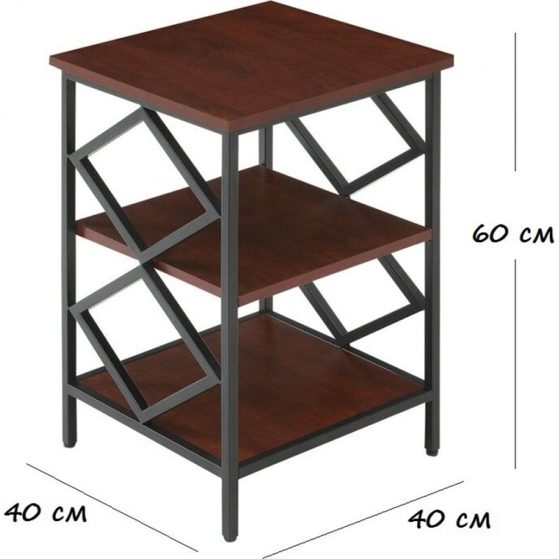 Тумбочка лофт — ДСП + метал