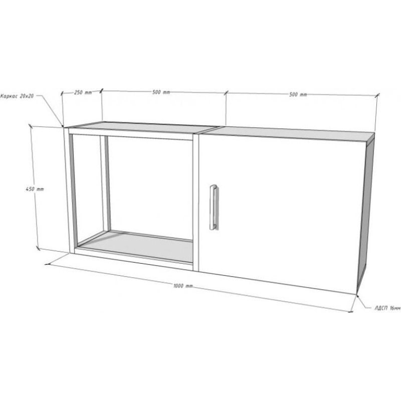 Комод / стелаж MSM — стильний та функціональний виріб лофт-класу