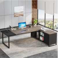 Письмовий стіл Г-подібний з тумбою для файлів