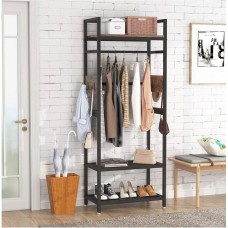 Вішалка для одягу з полицями