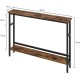 Narrow 2-tier console table
