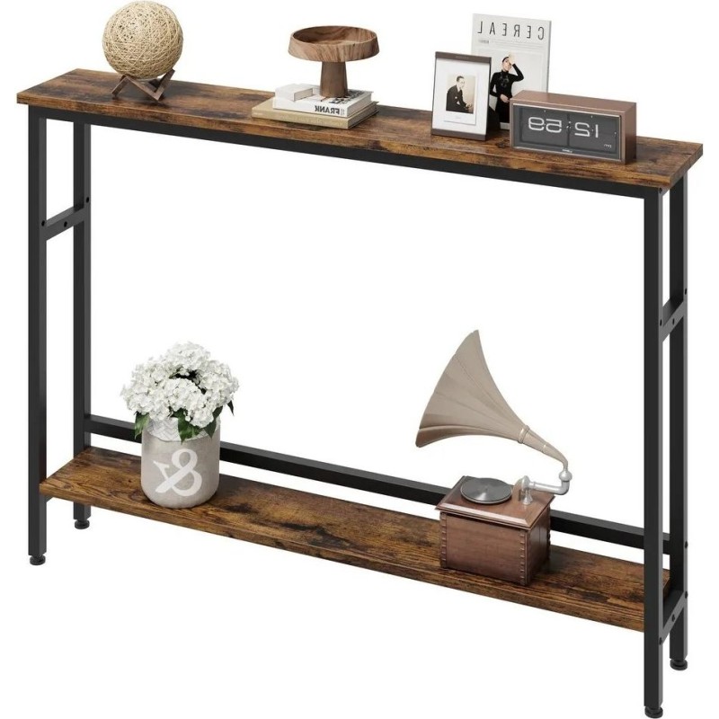Narrow 2-tier console table
